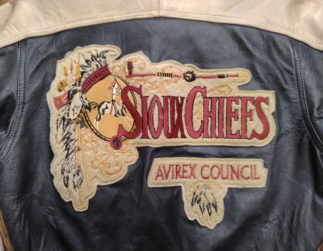 AVIREX アビレックス オールレザースタジャン SIOUX CHIEFS