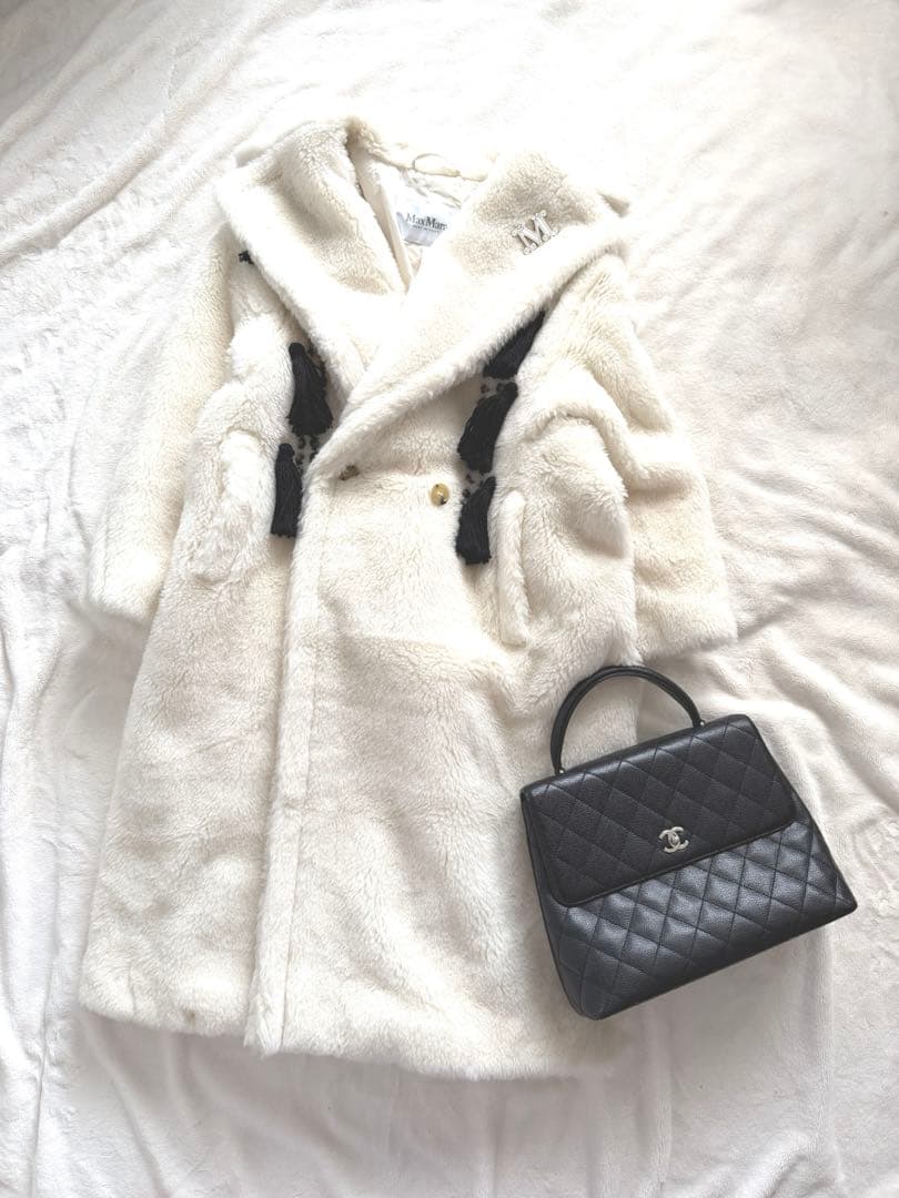 マックスマーラ　MAXMARA テディベアポンチョ　ケープ　NEWMANTO