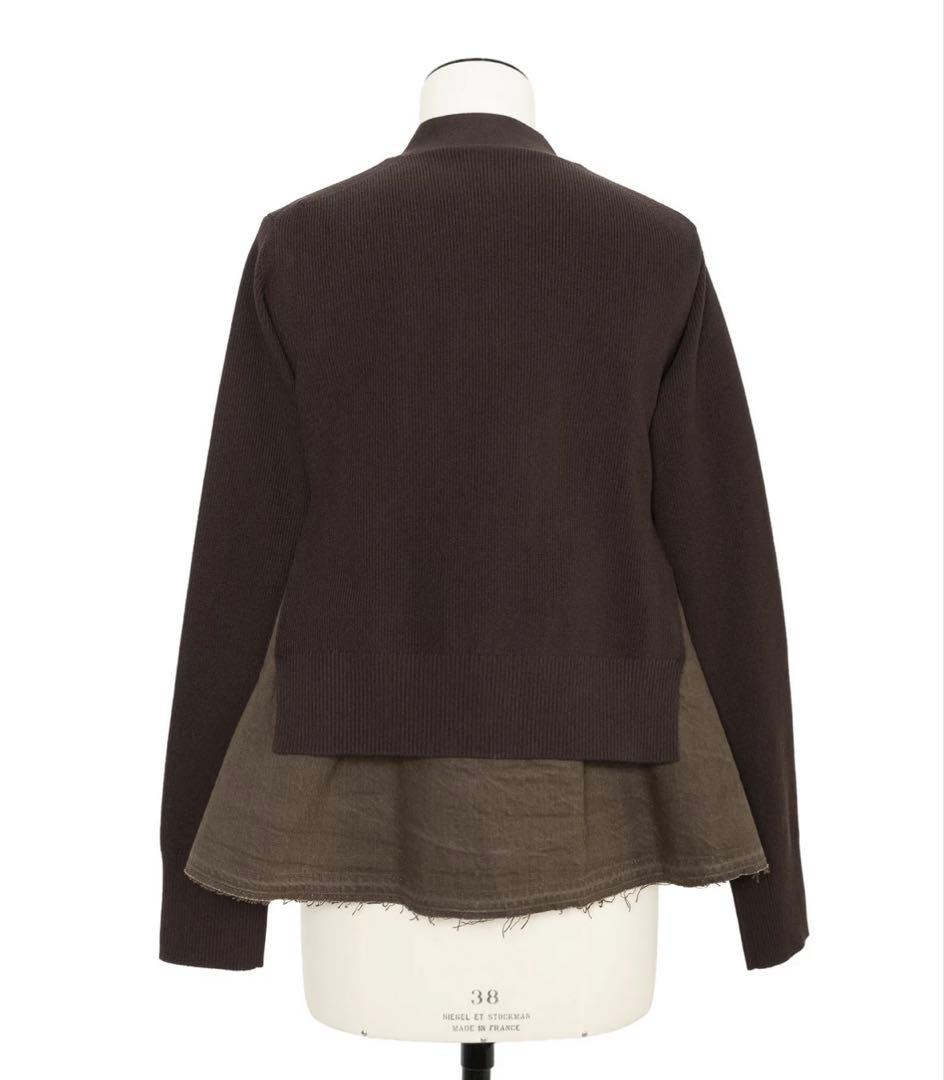sacai Denim × Knit Cardigan ブラウン サイズ1