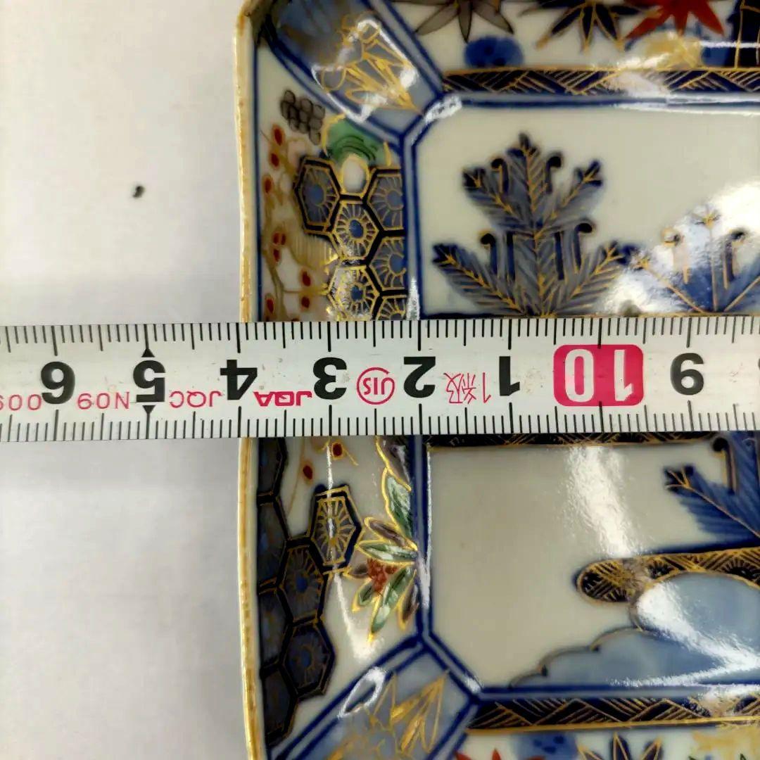 骨董　有田焼　伊万里焼　古伊万里　金彩　色絵　小皿　長角皿　角皿　5客セット