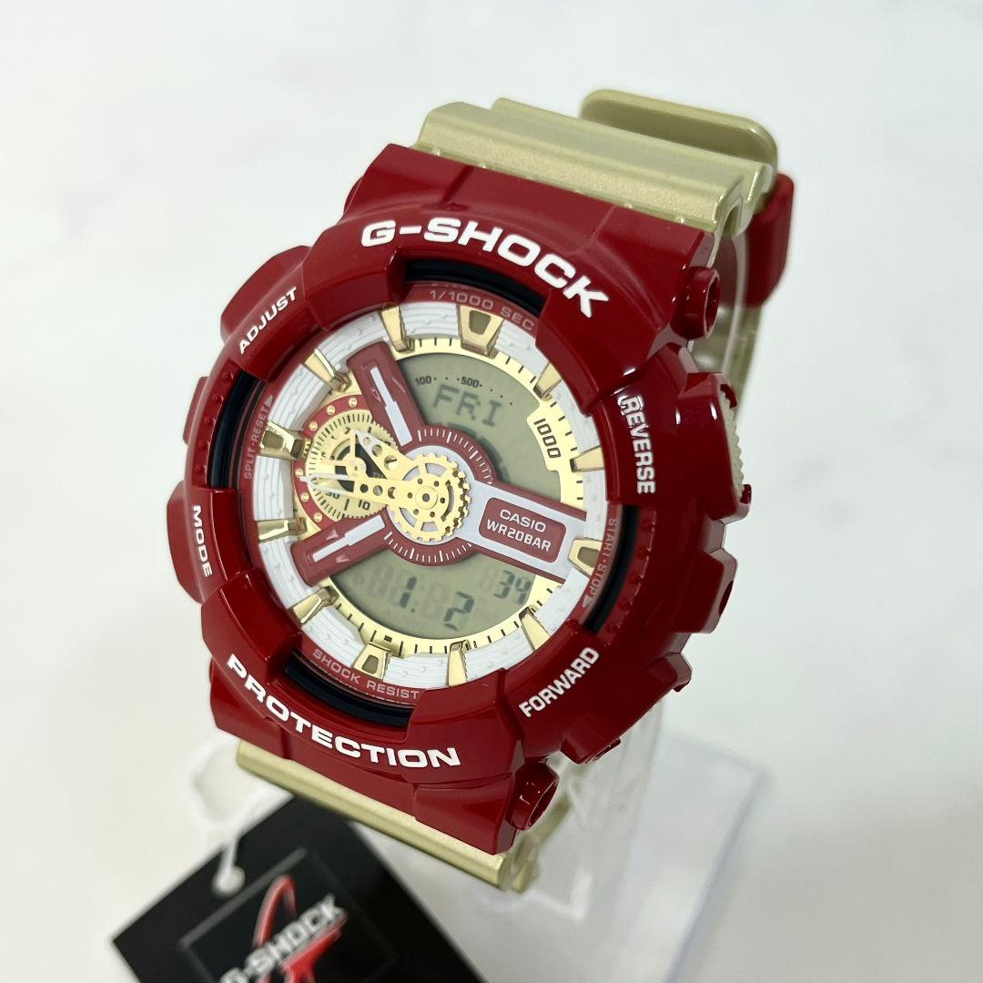 【稼働】CASIO G-SHOCK GA-110CS 腕時計 レッド ゴールド