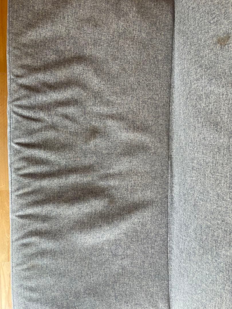 【お買得】グレー ファブリック 2人掛けソファ2way 足取り外し可能 高さ調整