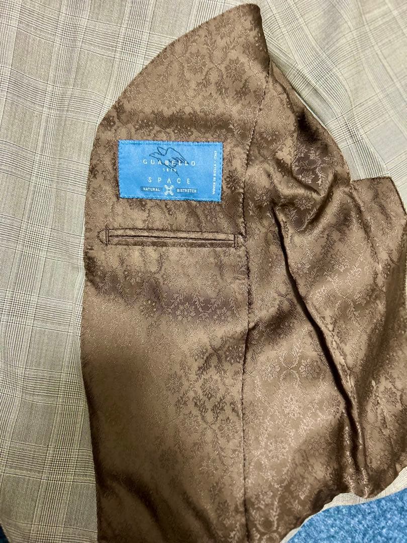 ✨高級イタリア生地 GUABELLO美品 ✨定価15万 オーダー A5 M〜L