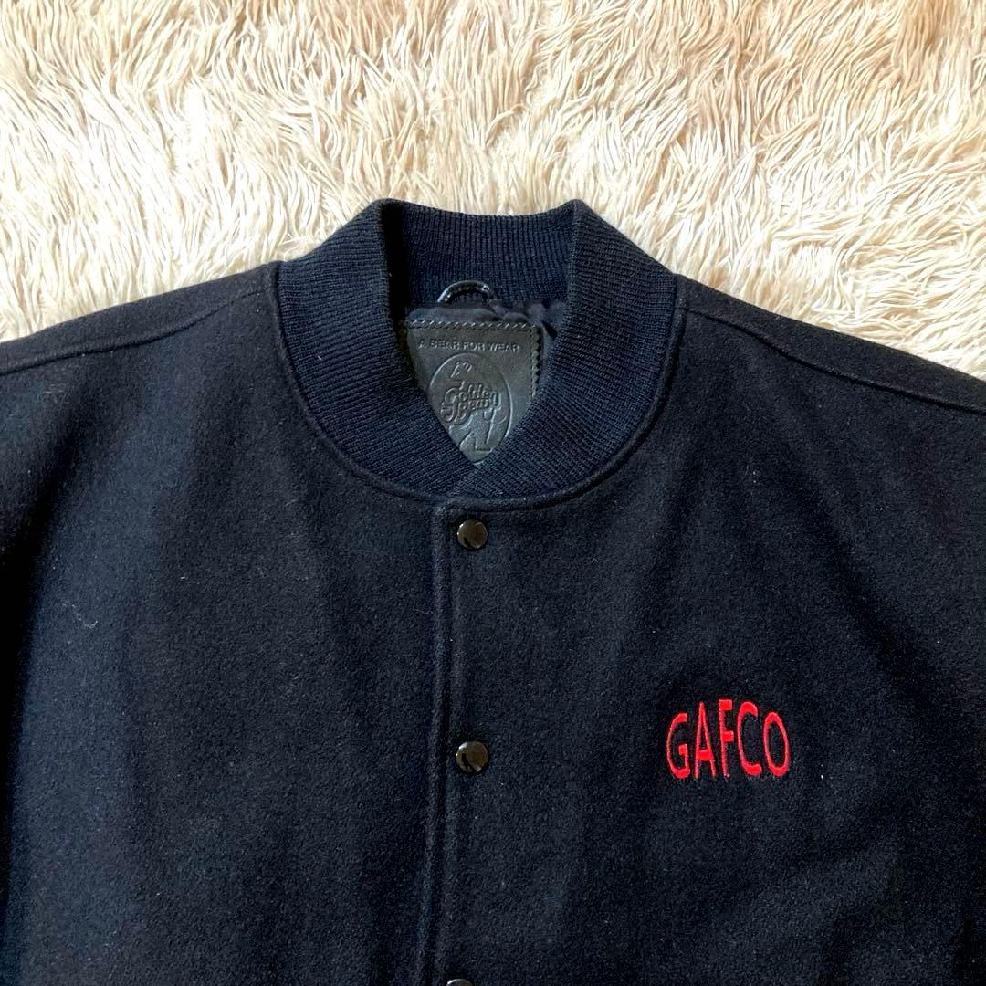 90’s ビンテージ Golden Bear スタジャン 袖レザー ブラック