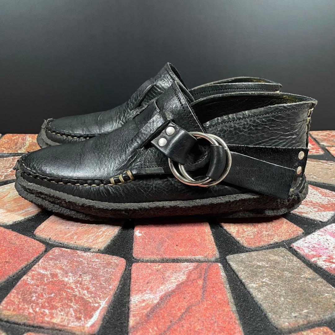 ユケテン　本革　デッキシューズ　ローファー　スリッポン　クレープソール　黒　26