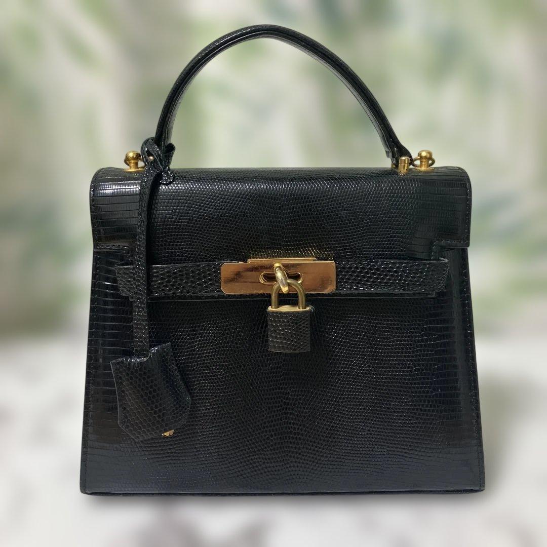 creazione ハンドバッグ 革製 リザード 南京錠・鍵付き クレアツォーネ