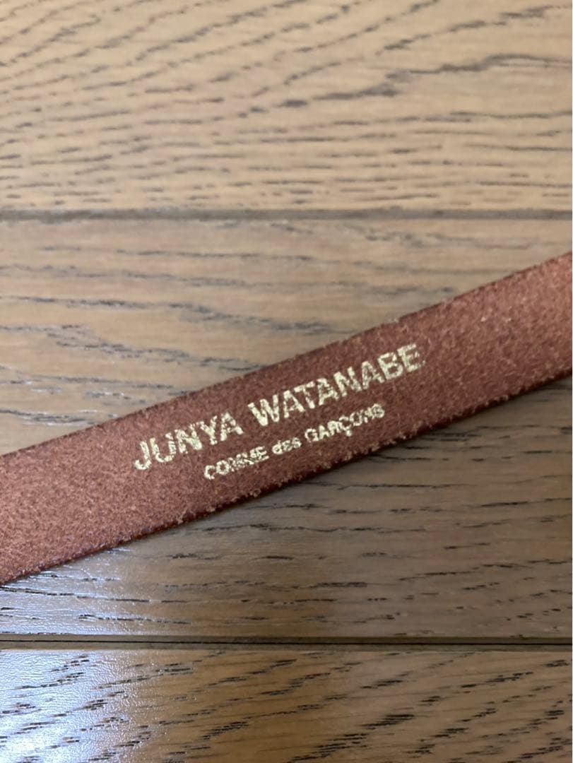 JUNYA WATANABE パテントレザーベルト クロコ型押し