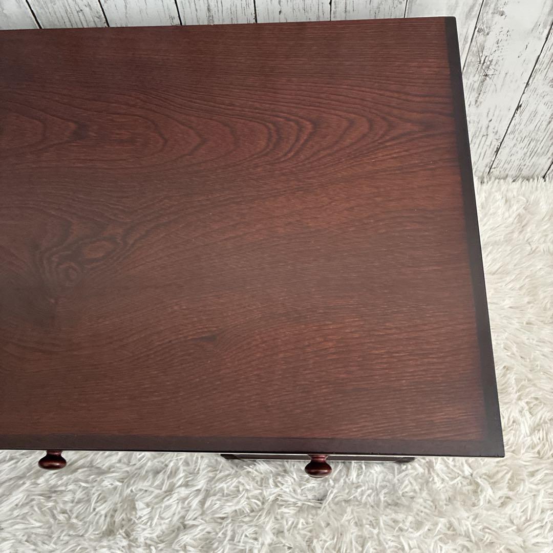 民芸調文机 書斎机 昭和レトロ アンティーク サクラ