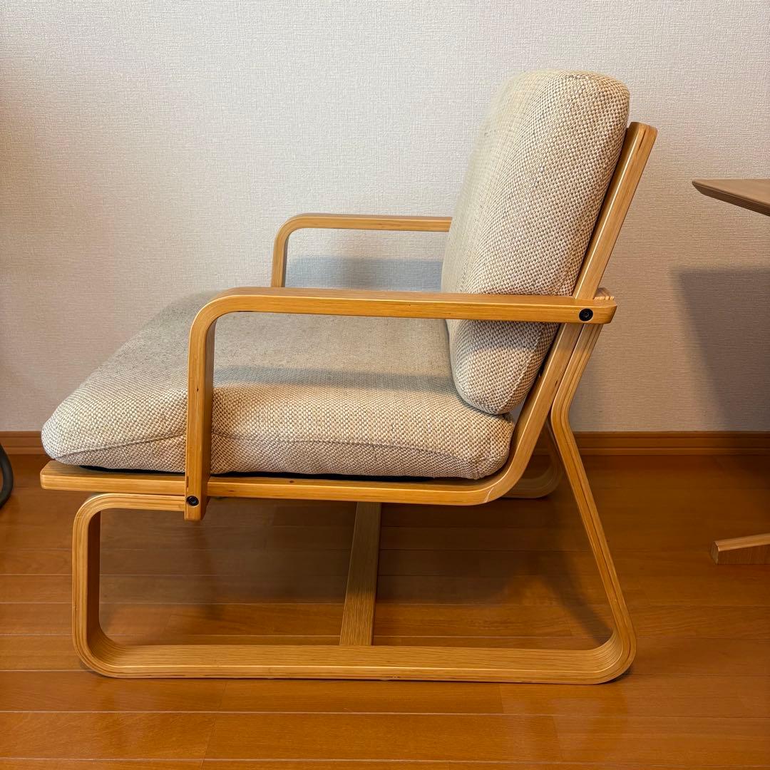 MUJI 無印良品 リビングでもダイニングでもつかえるソファチェア・オーク材