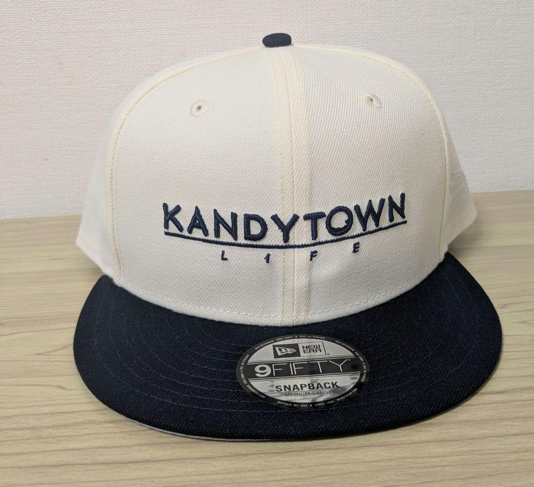 KANDYTOWN ベースボールキャップ ホワイト/ネイビー