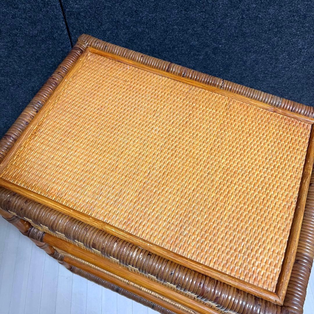 kazama ラタン　籐　ラタンラック　収納ラック　引き出し　3段　インドネシア