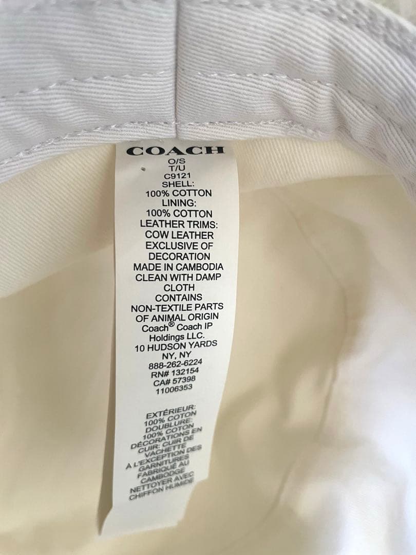 ★新品未使用 COACH バケットハット 白