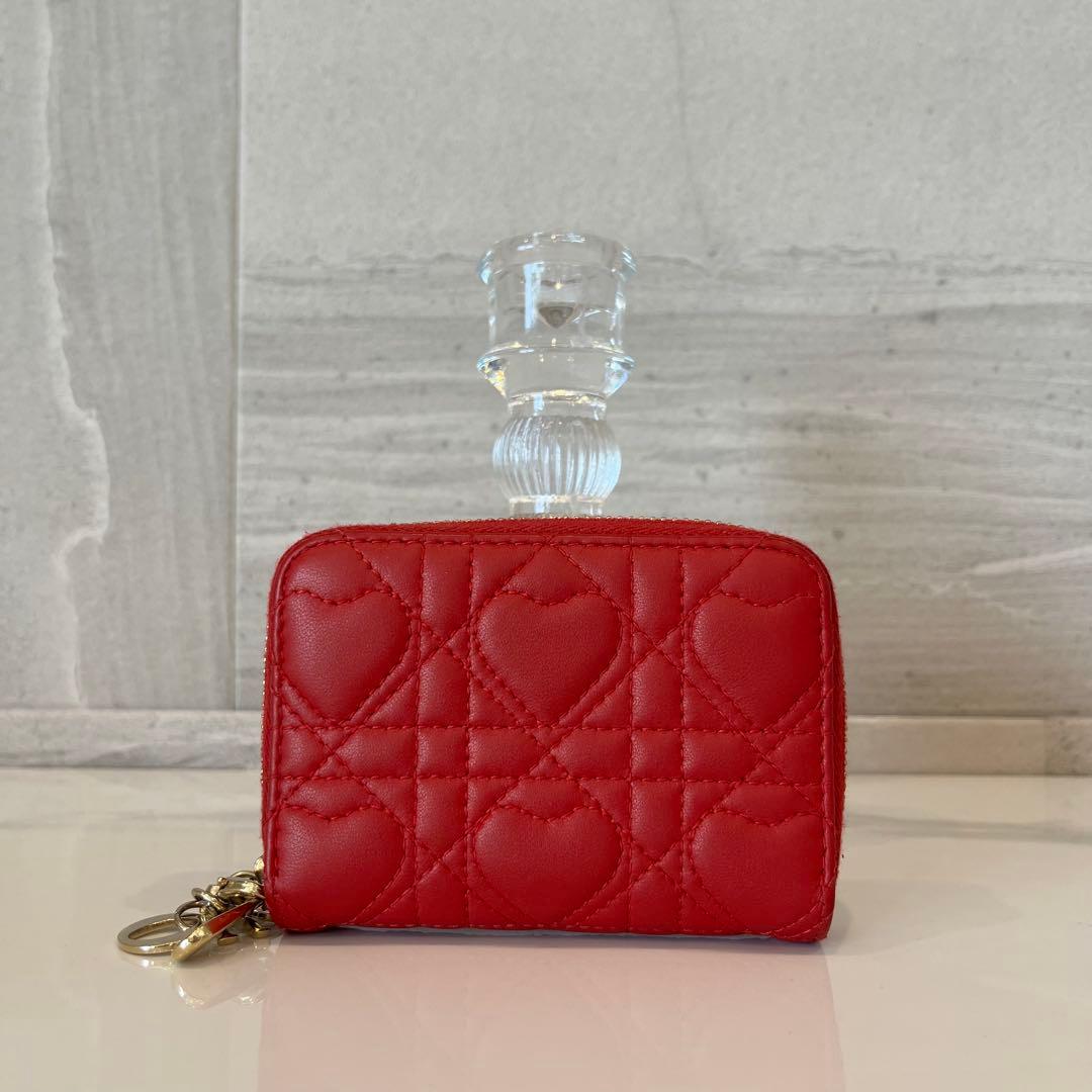 LADY DIOR スモール ジップケース ハート