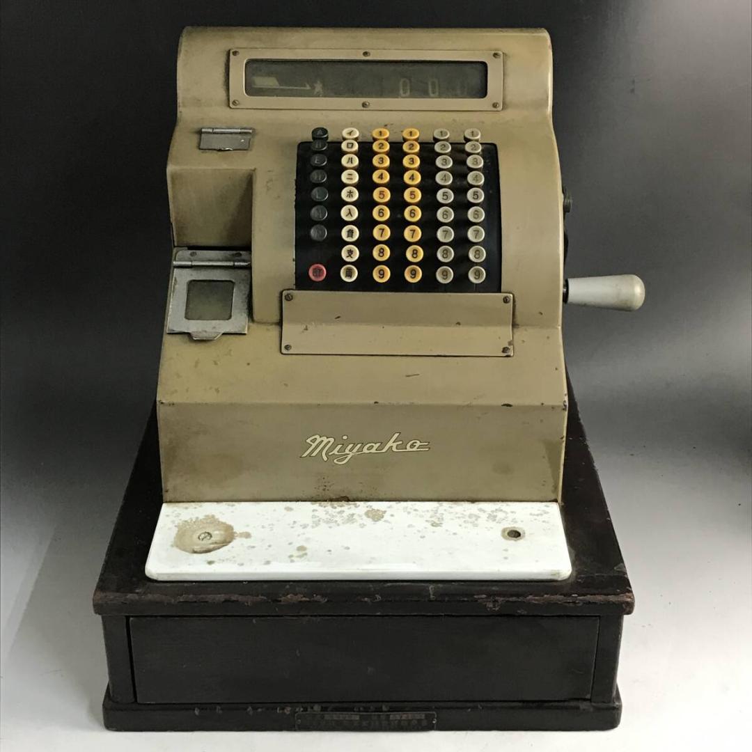 昭和レトロ miyako 瀧澤金銭登録機 型式2500 木製トレー レジ