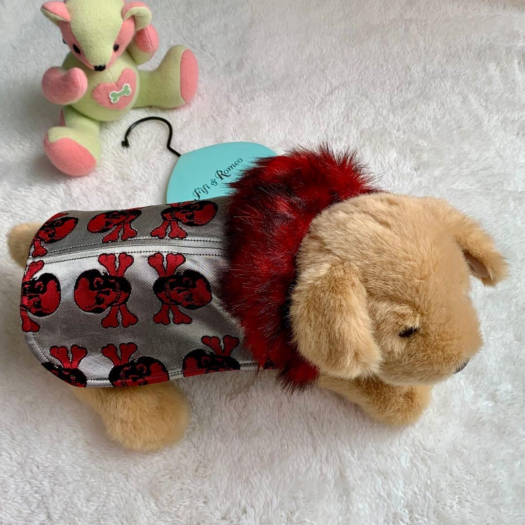 未使用Fifi&Romeoハンガー付きスカル刺繍ファードクロ防寒コート日本製