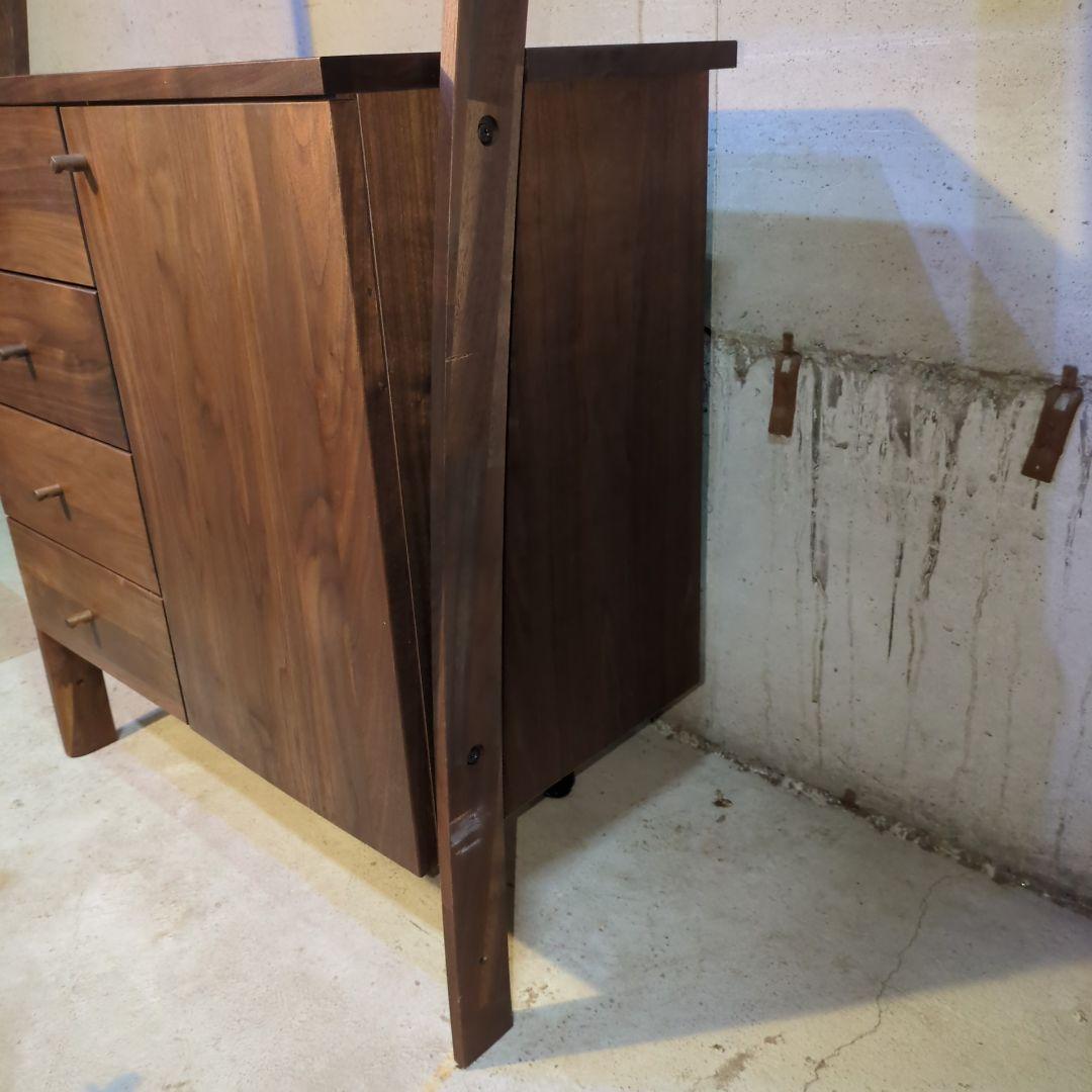 天然木 福岡大川マルヨシ民芸家具 DEEP 片開きシェルフキャビネット 壁面収納