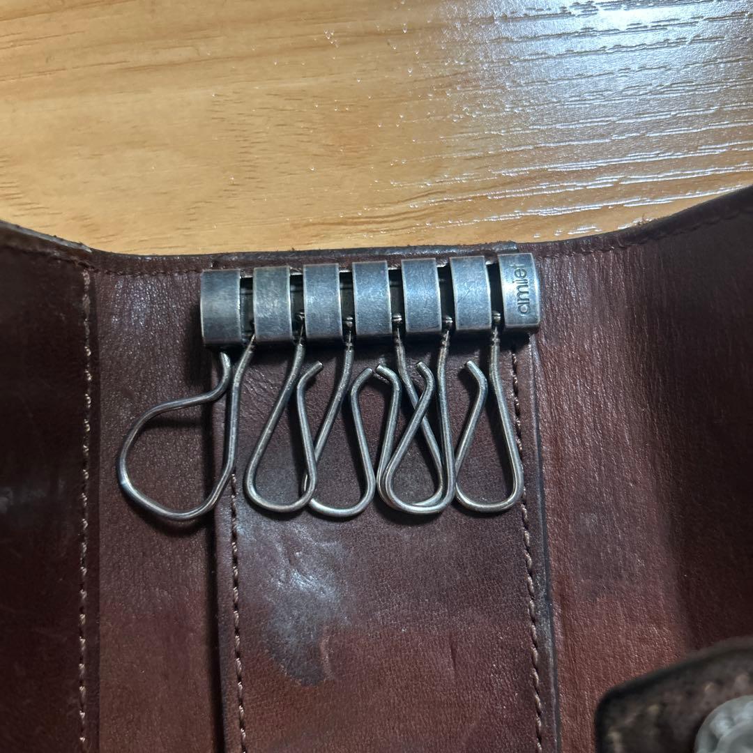 funny キーケース　象革　ブラウン　ヴィンテージ　アメカジ