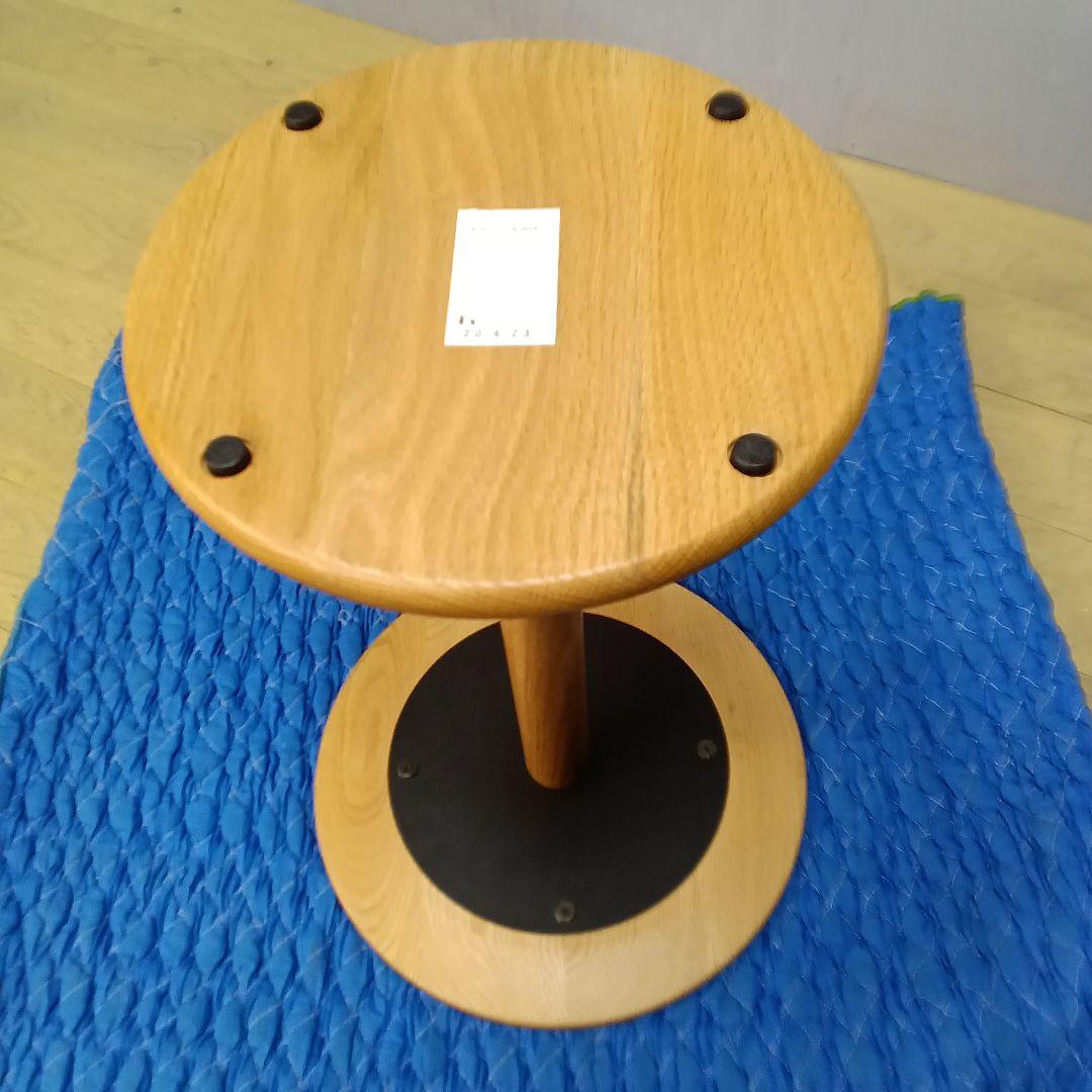 タイオウ サイドテーブル　木製 丸型 W38D38H53 ③