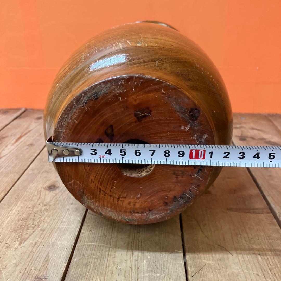 C壁 銘木 木製花瓶 花瓶 花器 一輪挿し 天然木 木目 ウッドベース 壺