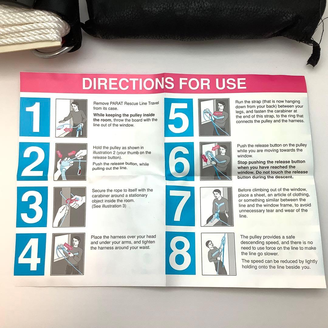 救命用具　未使用　緊急用 避難器具　携帯用 緩降機　30ｍ　軽量　ホテル　旅行