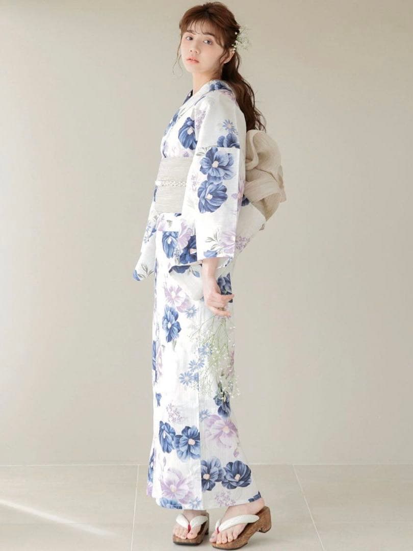 新品　Dita 浴衣5点セット【椿の水月しらべ】