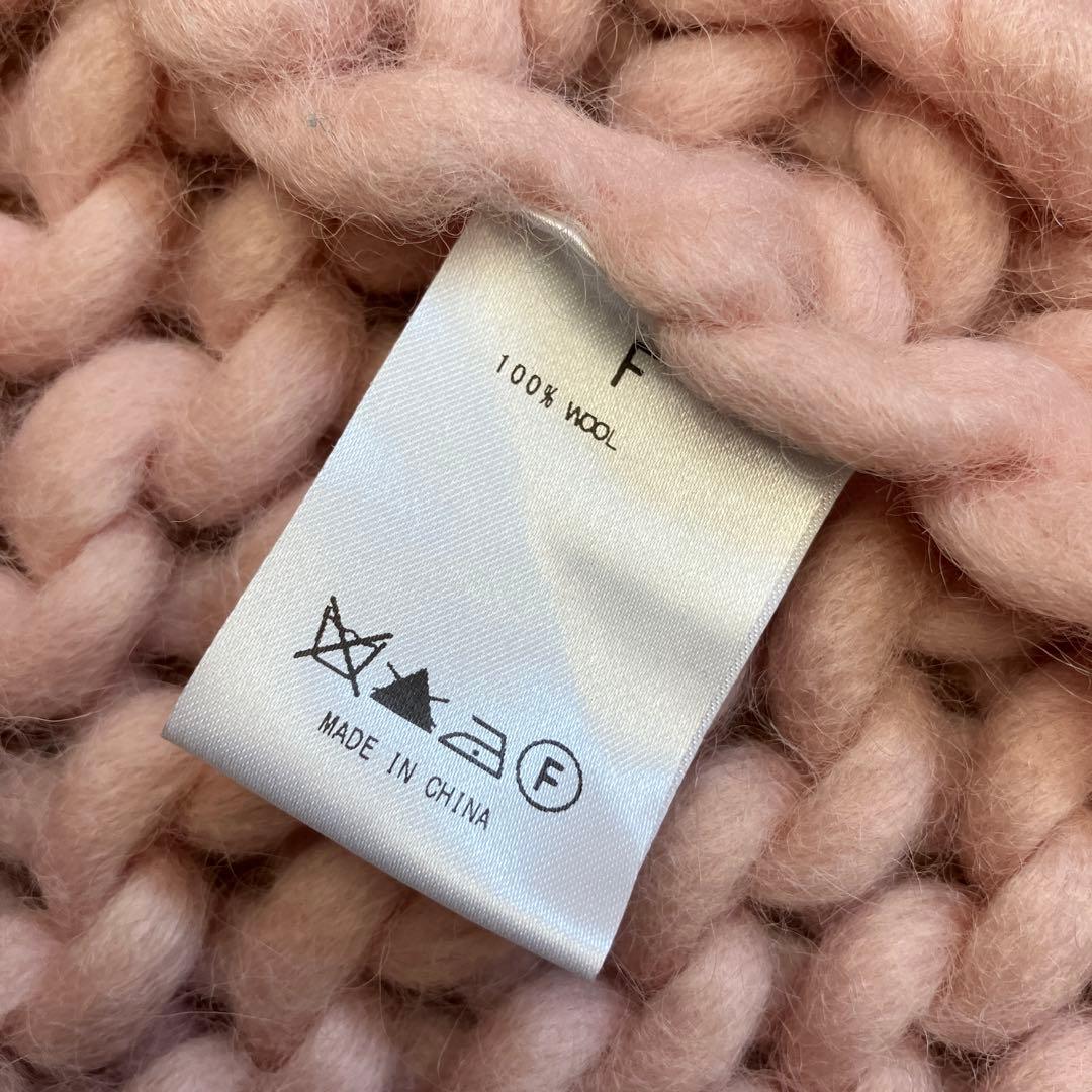 ウィムガゼット　ニットカーディガン　ニットコート　ピンク