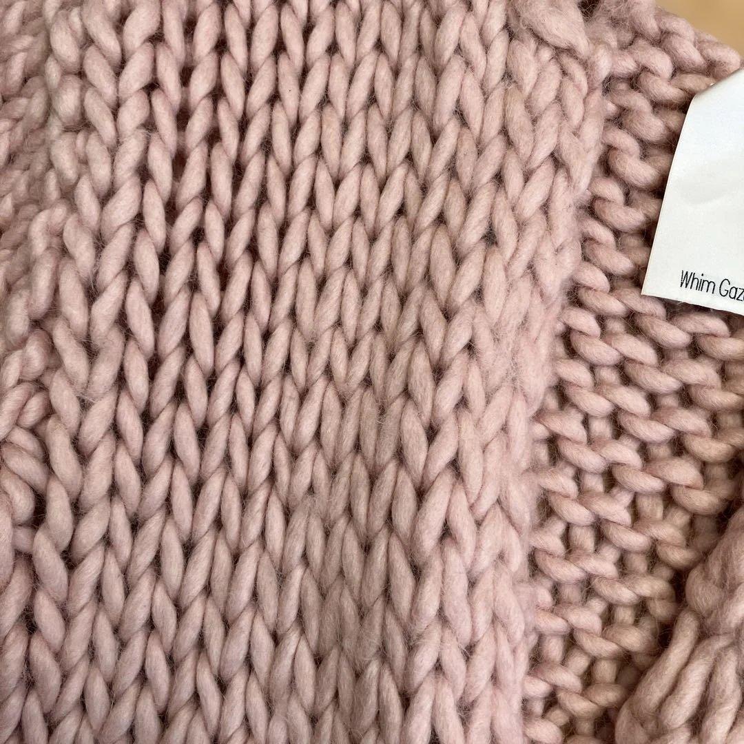 ウィムガゼット　ニットカーディガン　ニットコート　ピンク