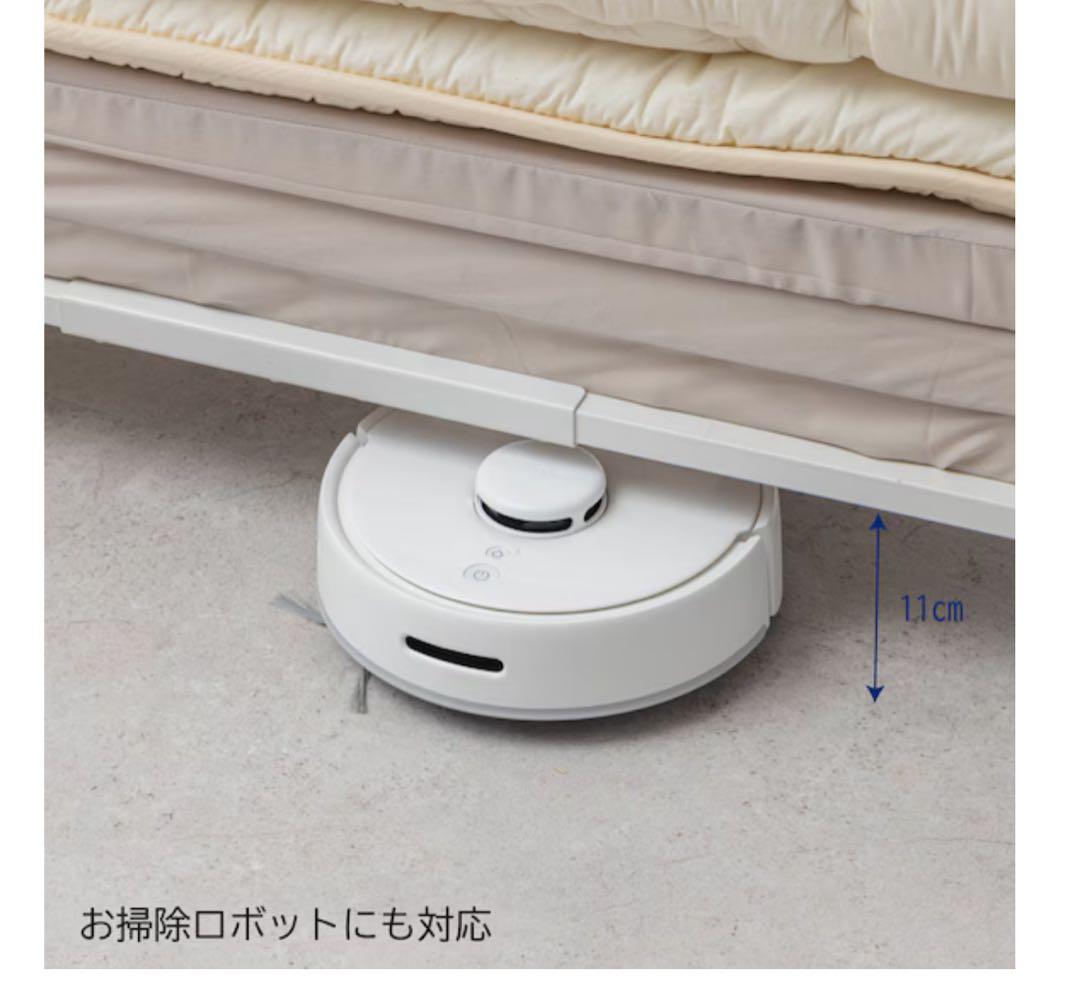 通気性に優れたキャスター付き布団収納ラック2段(ホワイト)