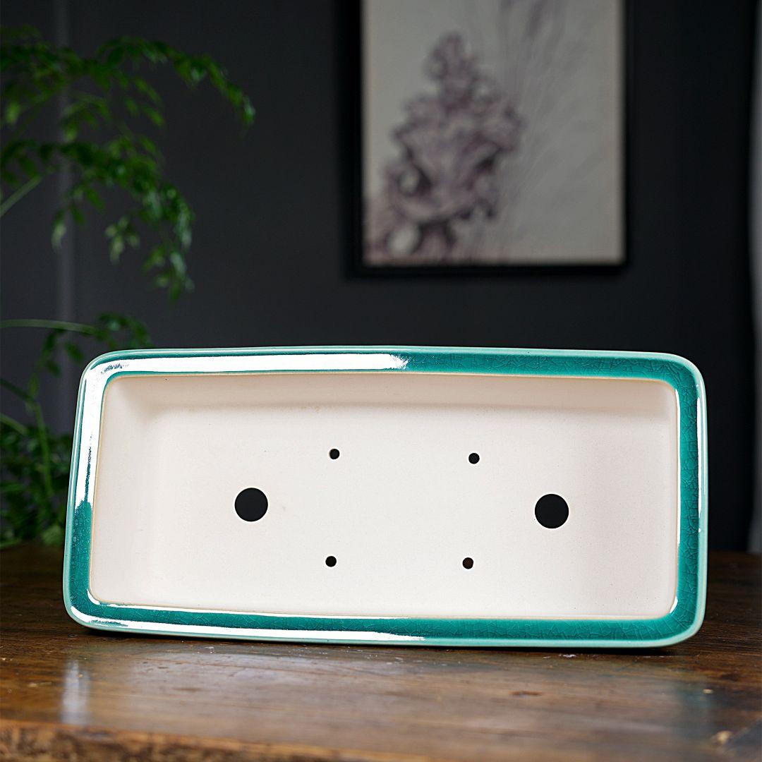 長方形植木鉢 盆栽鉢 青磁鉢 山野草鉢 多肉植物 小品大品盆栽鉢 陶器鉢置物