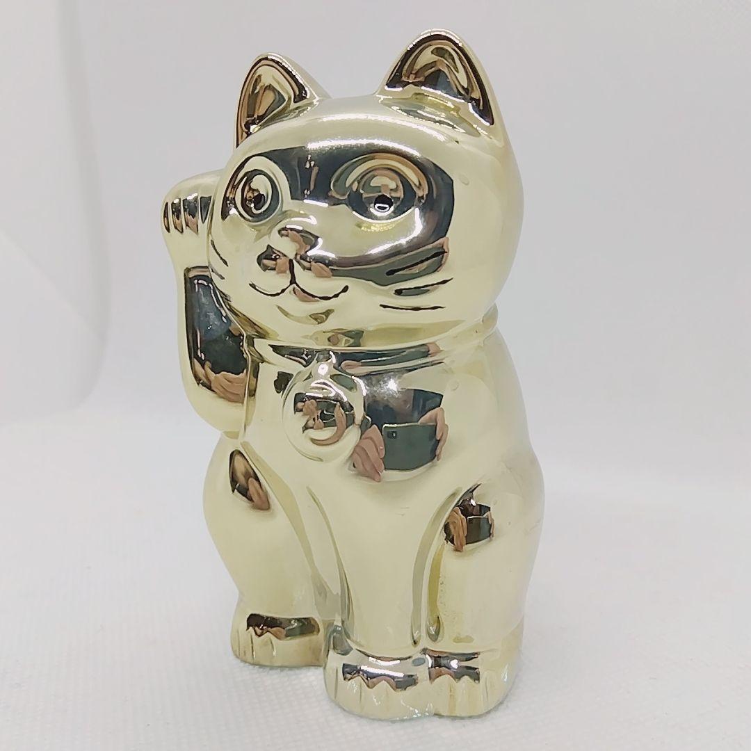 【美品 激レア】バカラ　招き猫　ゴールド　クリスタルガラス　幸運　縁起物　金色
