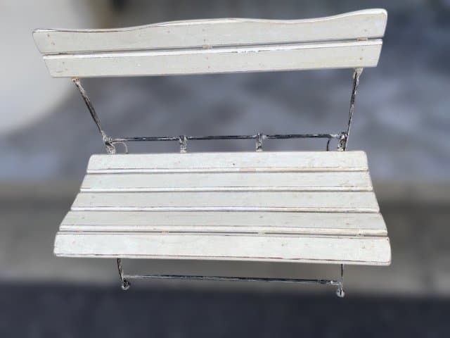 ホワイト折りたたみガーデンベンチ