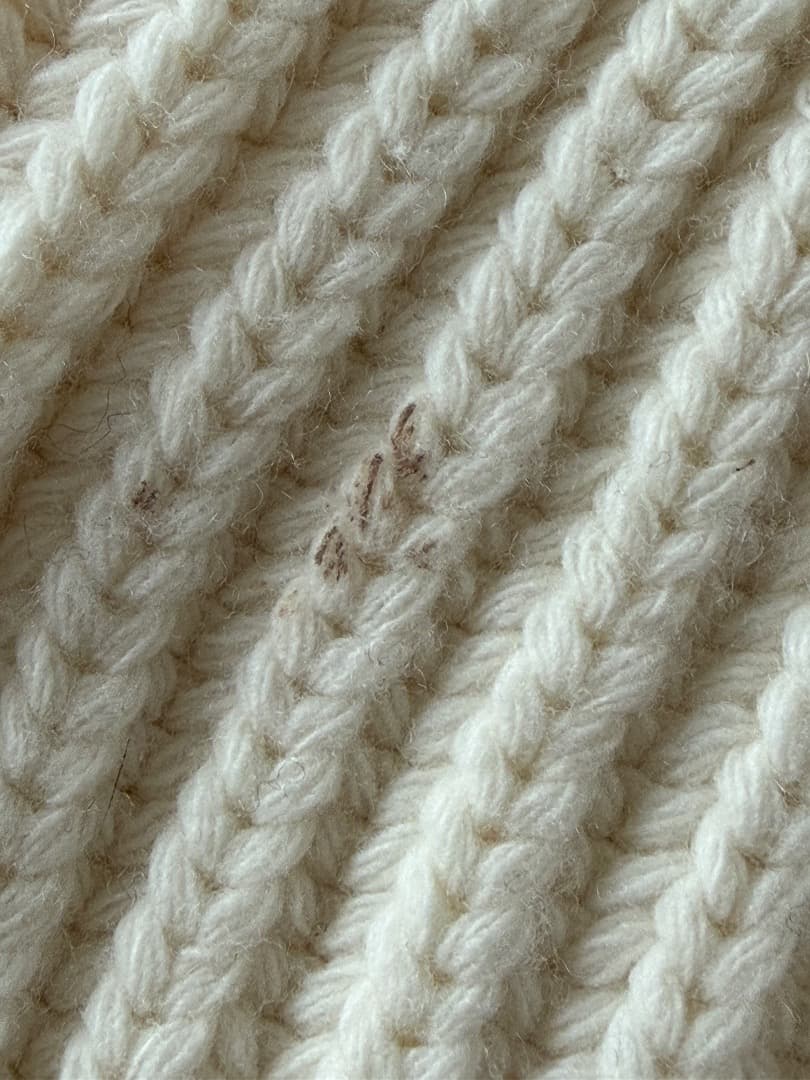 YVES SAINT LAURENT カシミヤ混ニットフードマフラー アイボリー