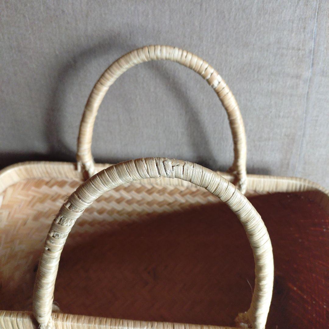 鳥越竹細工岩手県産　市場カゴ