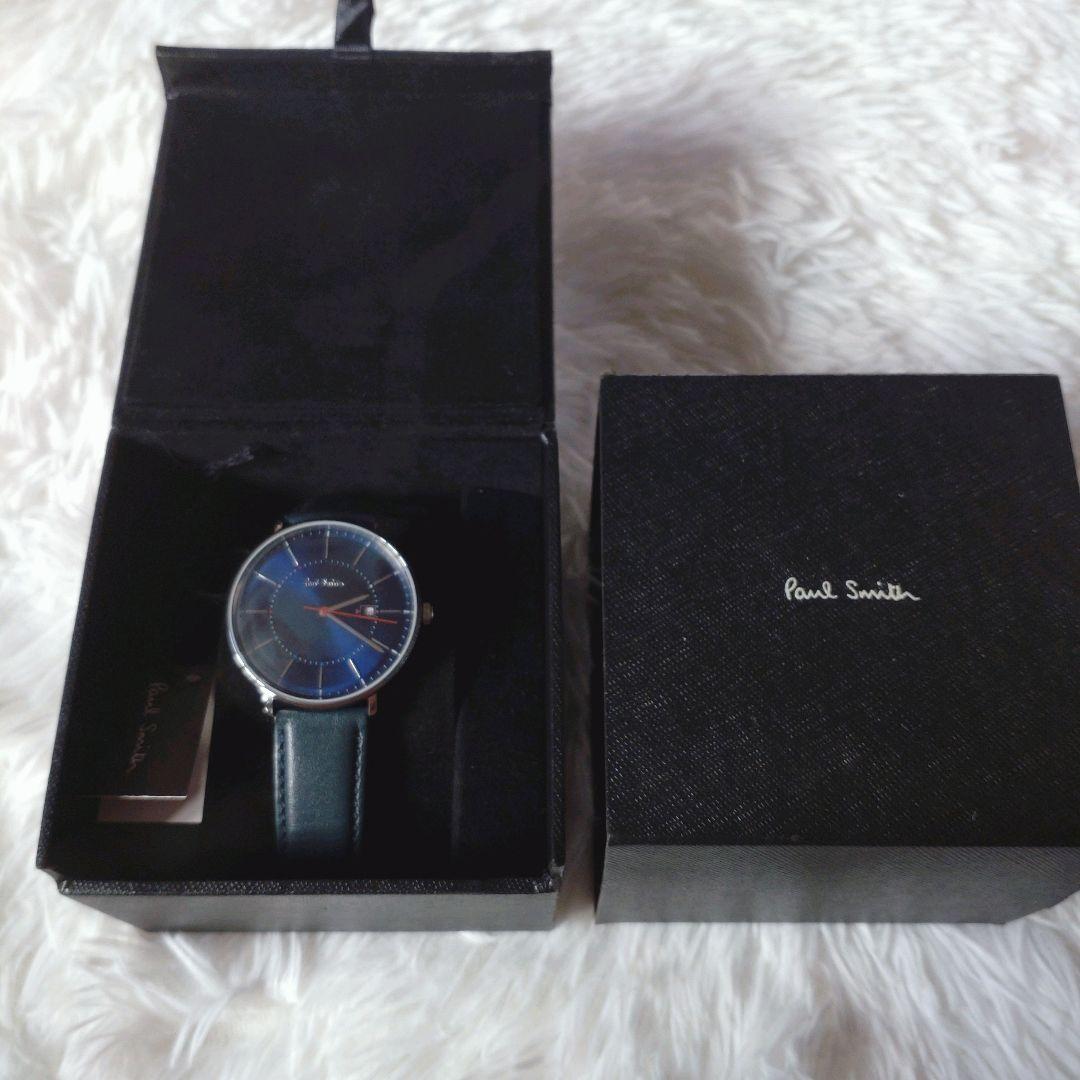 ✨️美品✨️Paul Smith 腕時計 ブルー レザー P10091