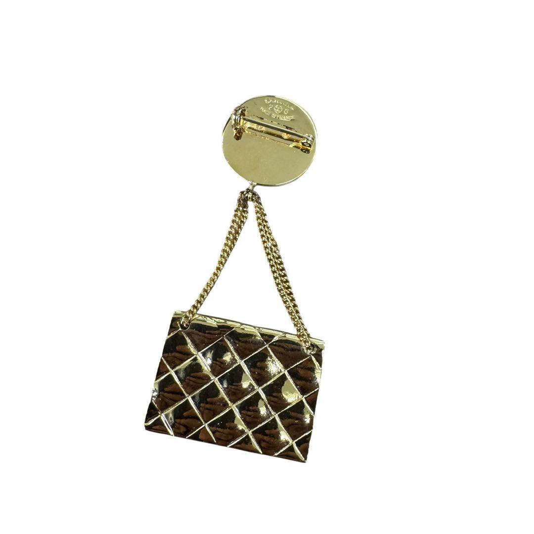 ヴィンテージ CHANEL シャネル マトラッセ バッグ ブローチ ココマーク