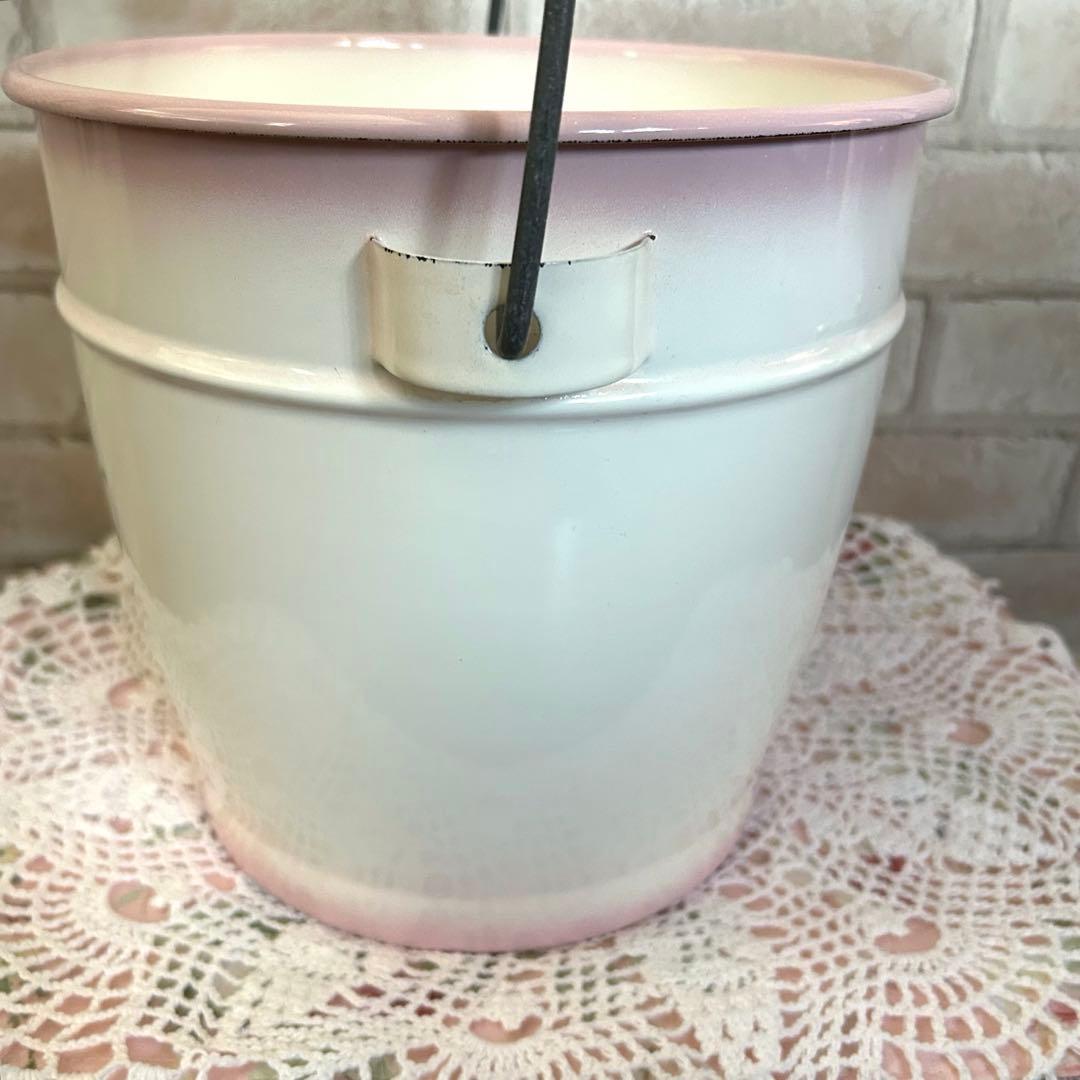 ♡ imane イマン プリンセスローズ ホーロー 蓋付きバケツ 大 レア ♡