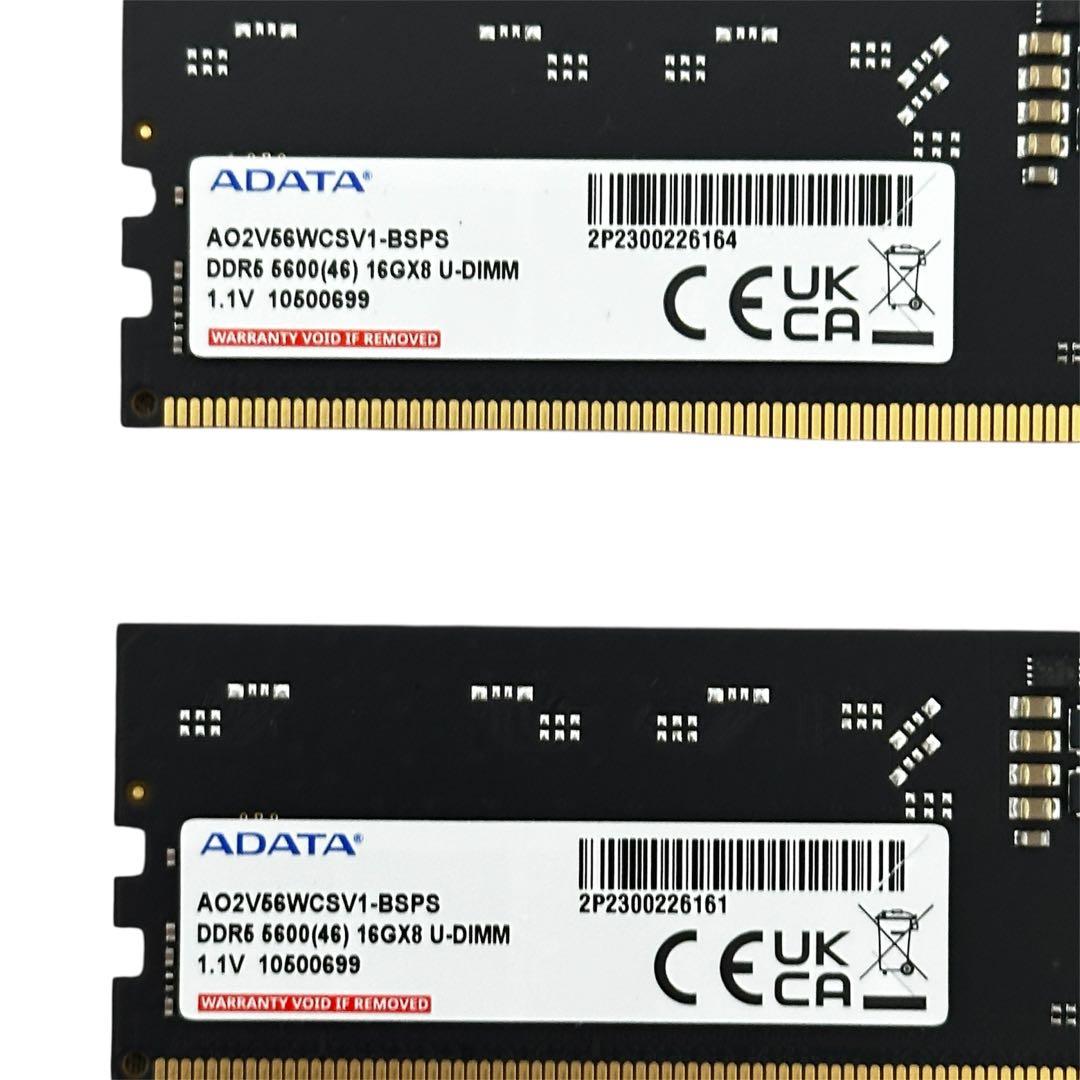 ADATA 32GB(16GBx2枚) DDR5-5600 UDIMM メモリ