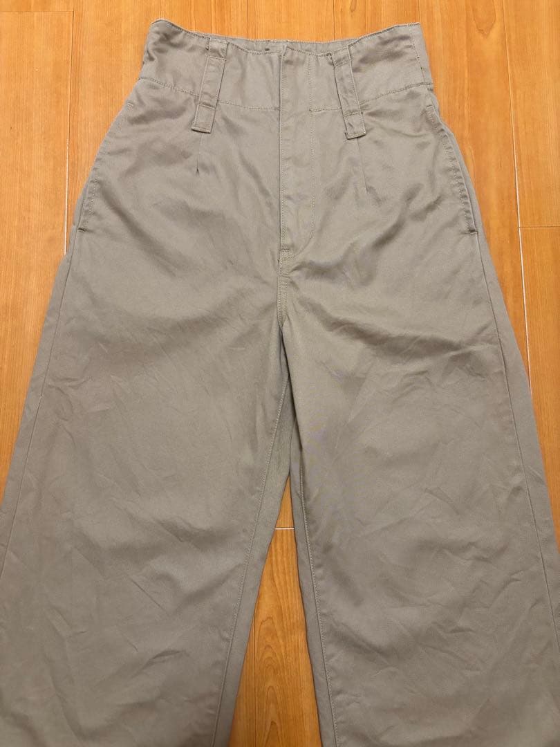 SeaRoomLynn ハイウエストLOOSEチノトラウザー