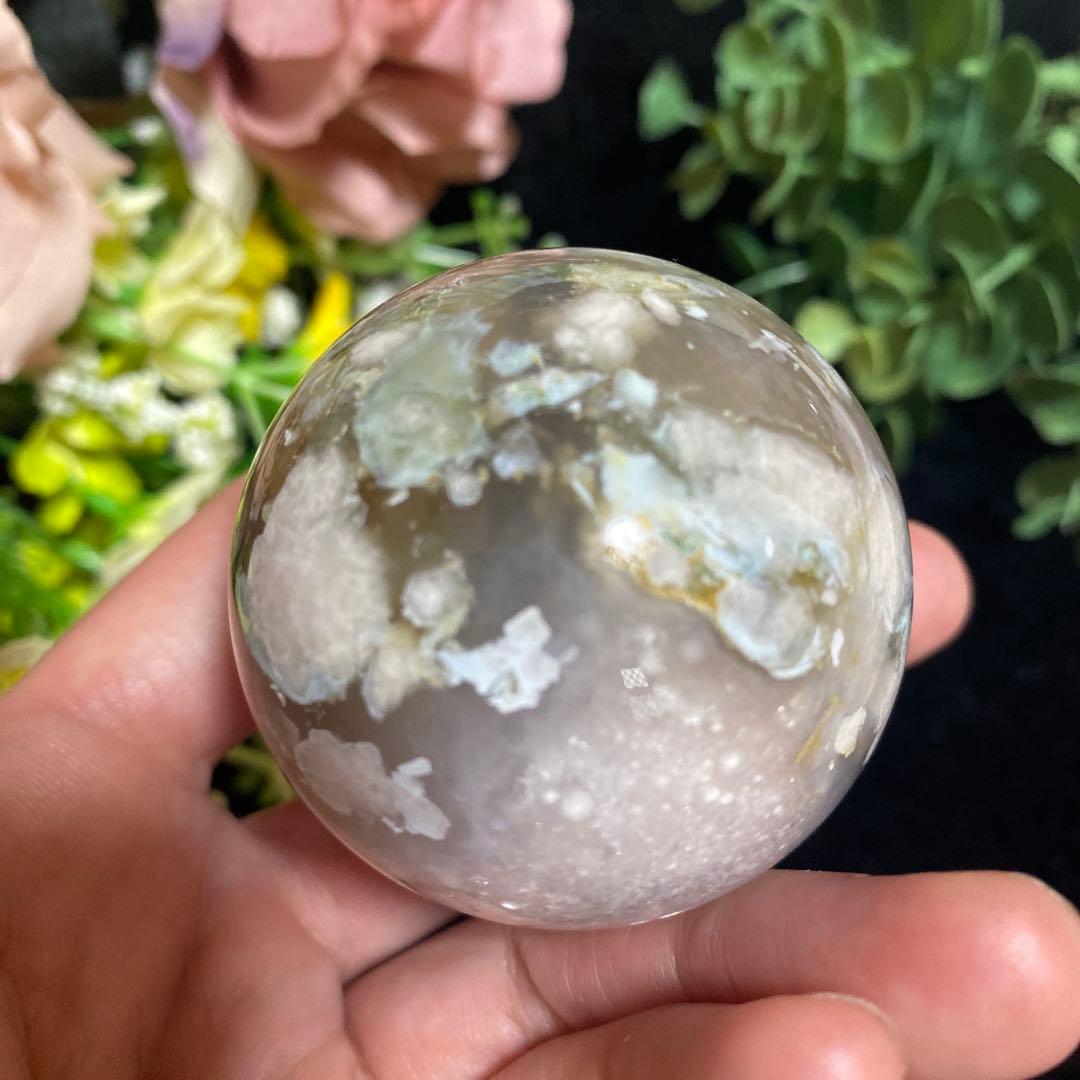 グリーン桜瑪瑙with夜桜 スフィア ②