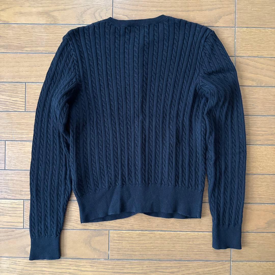 美品 Polo RALPH LAUREN ケーブルカーディガン S相当 ブラック