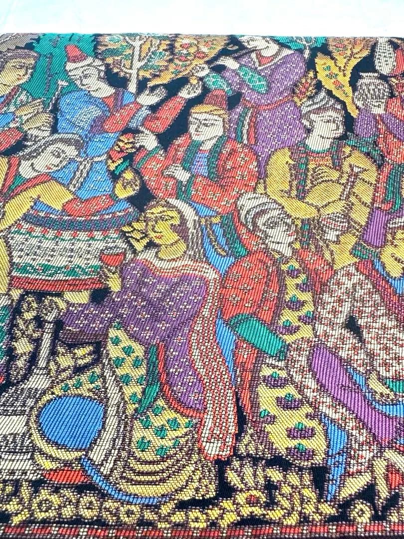 袋帯　インド柄　ペルシャ柄　正絹