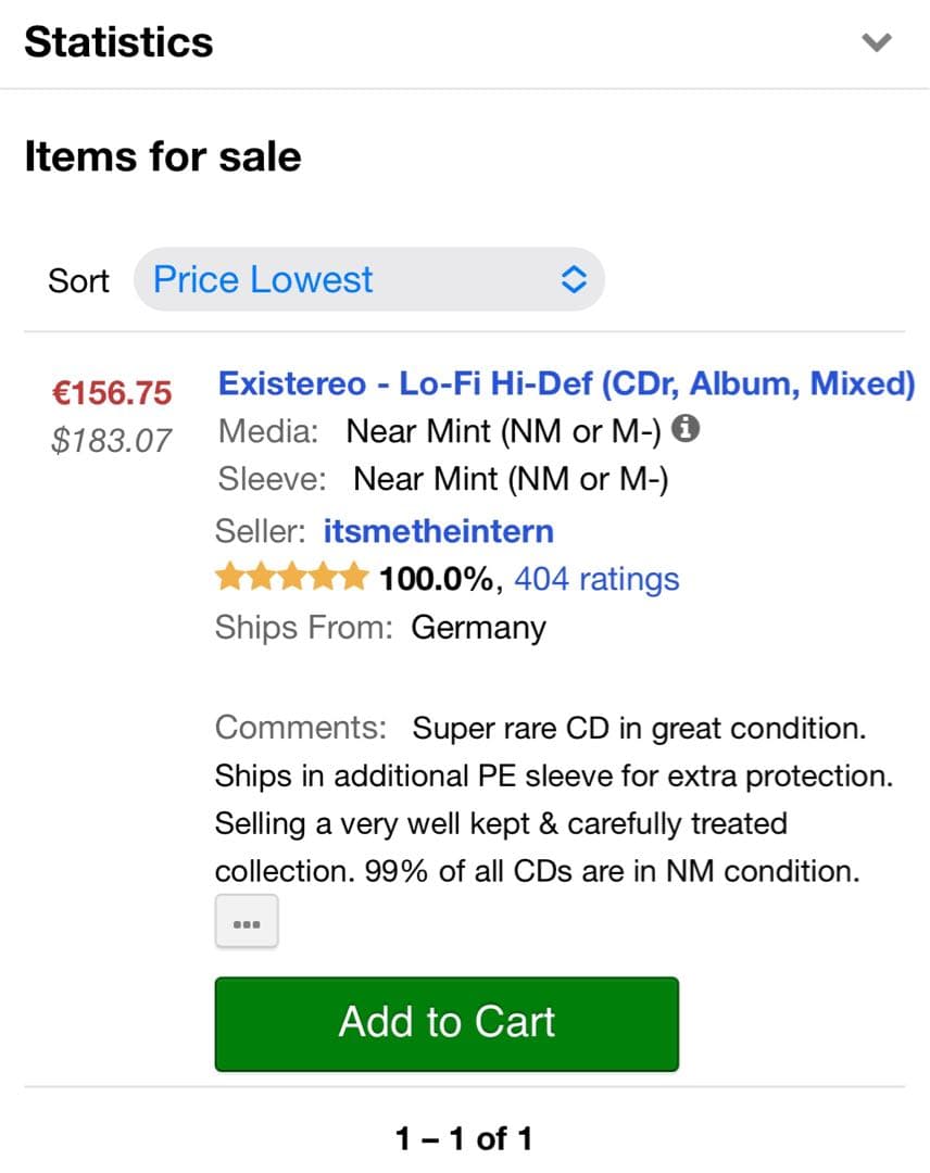 洋楽 Existereo / Lo-Fi Hi-Def