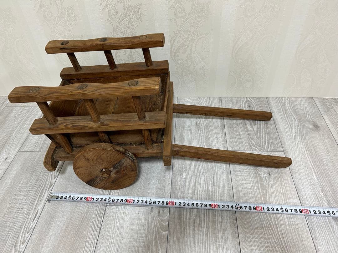 アンティークワゴン、レトロ荷車ディスプレイ台車クラシックスツールソファチェア什器