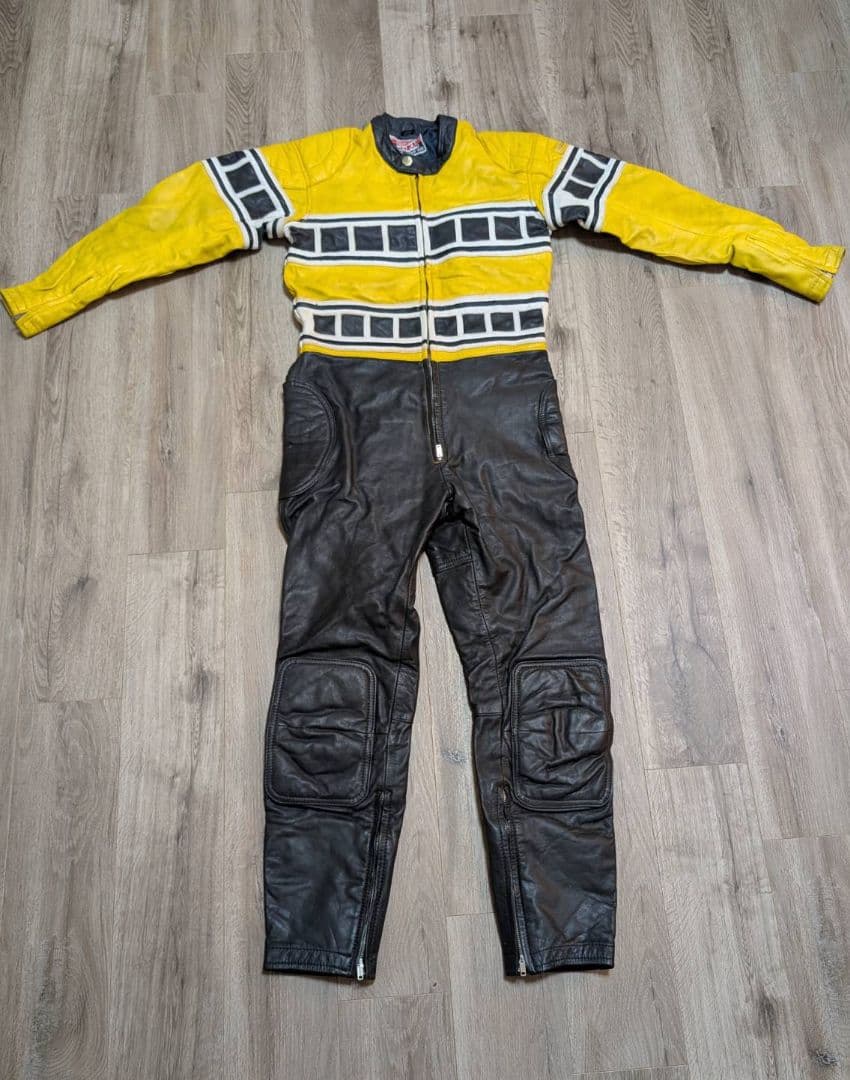 vintage【NANKAI ︎/南海部品】レーシングウェア　革つなぎ　スーツ