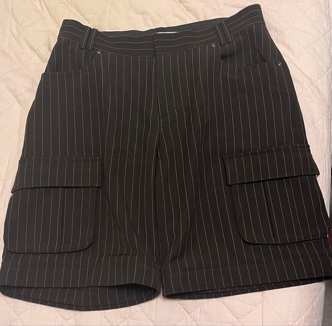 LAGUAGEM ストライプカーゴパンツ ブラウン