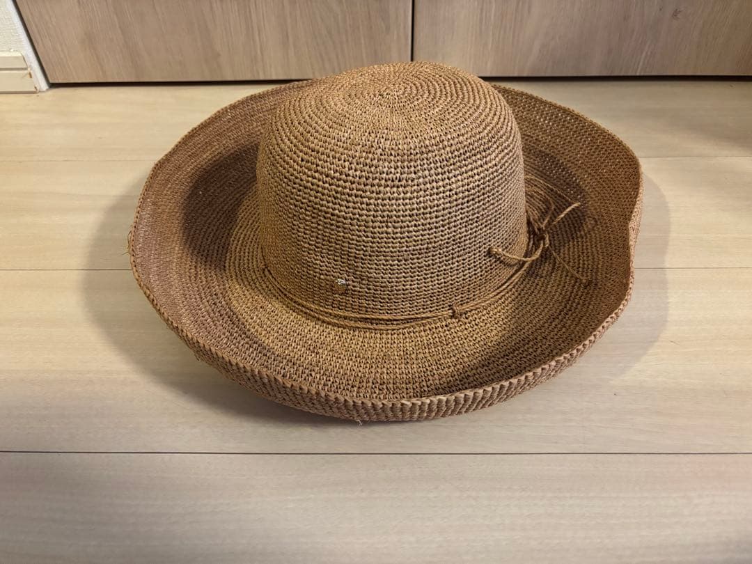 HELEN KAMINSKI ラフィア広つばハット