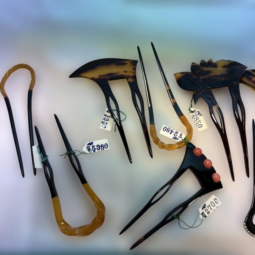 鼈甲　髪飾りセット１０個