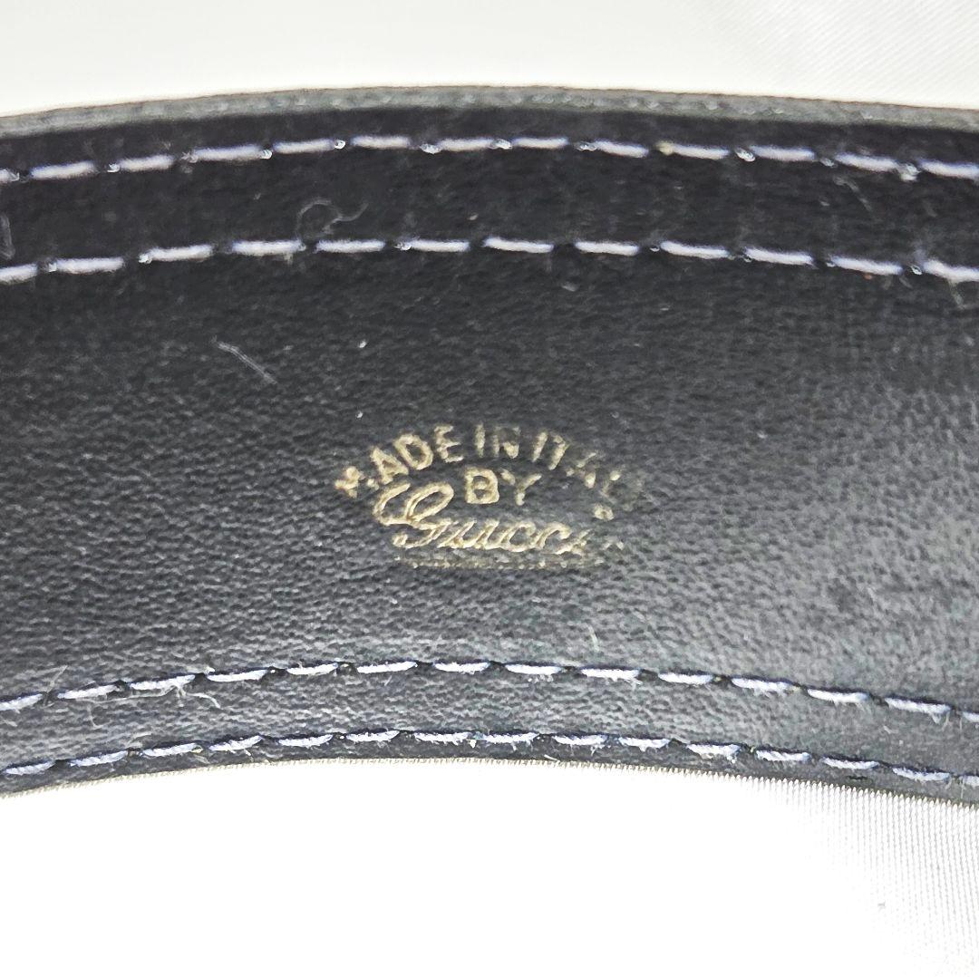 GUCCI オールド グッチ ヴィンテージ ベルト インターロッキング ネイビー