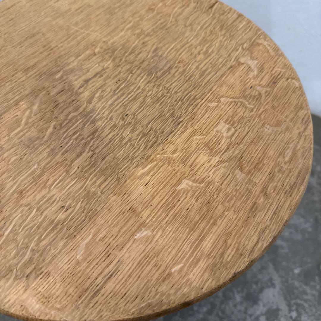 ヴィンテージ　サイドテーブル　剥離　ラウンド　花台