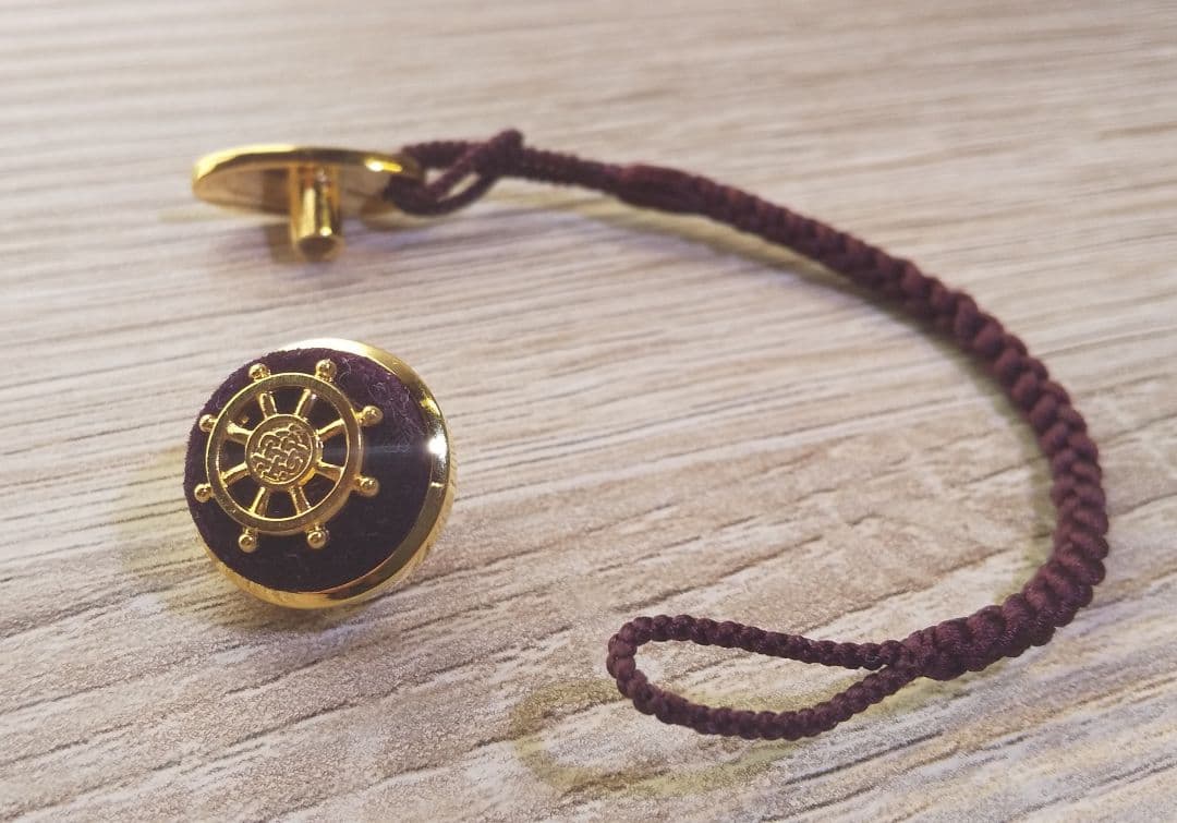 【未使用】全日本海員組合　特別功労賞　ネクタイピンと胸付バッジ 長保管品 18K